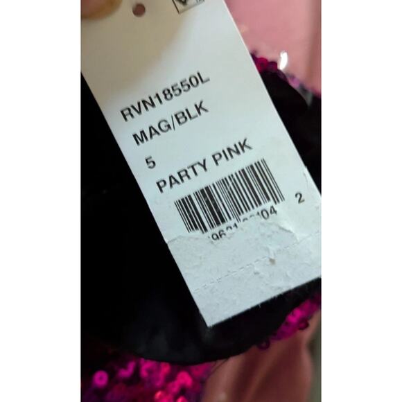 Hot Pink Sequin Mini Dress Women 5 Party Cocktail Clubwear Fit & Flare Prom Hoco - Picture 10 of 16